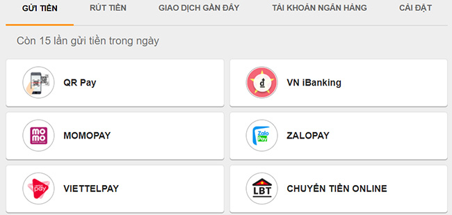 Cách gửi tiền vào 188bet qua “QRPay”